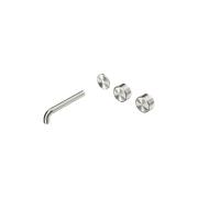 Serenity Wall Basin 185mm Offspout + Metal Handle Brushed Nickel gallery detail image