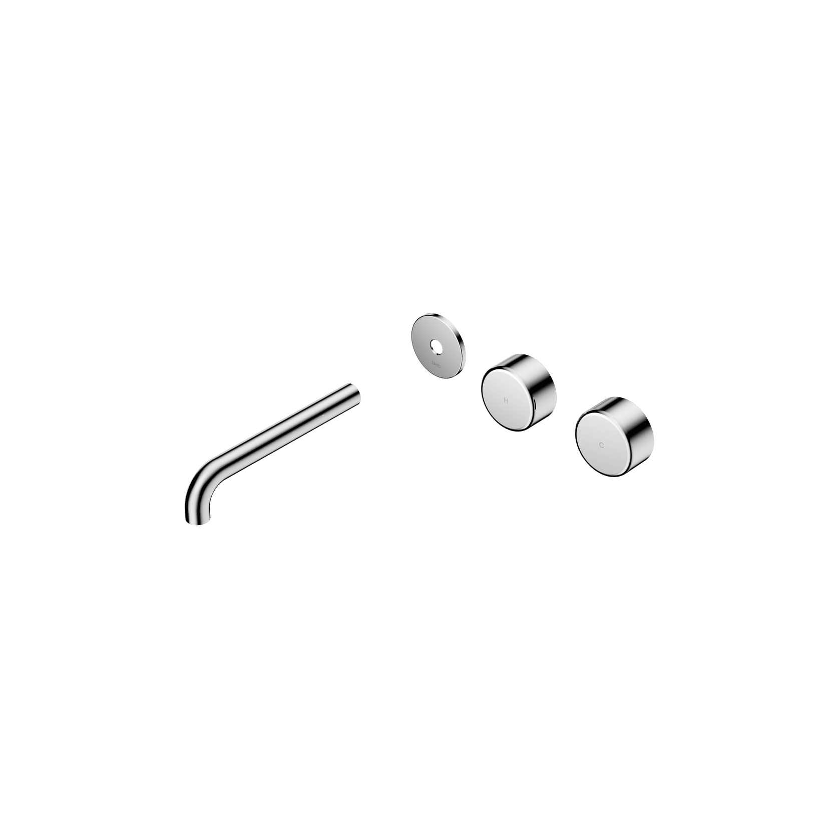 Serenity Wall Basin 185mm Offspout + Metal Handle Chrome gallery detail image