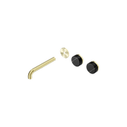 Serenity Wall Basin 185mm Offspout + Marquina Black Handle Brushed Gold gallery detail image