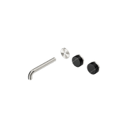 Serenity Wall Basin 185mm Offspout + Marquina Black Handle Brushed Nickel gallery detail image