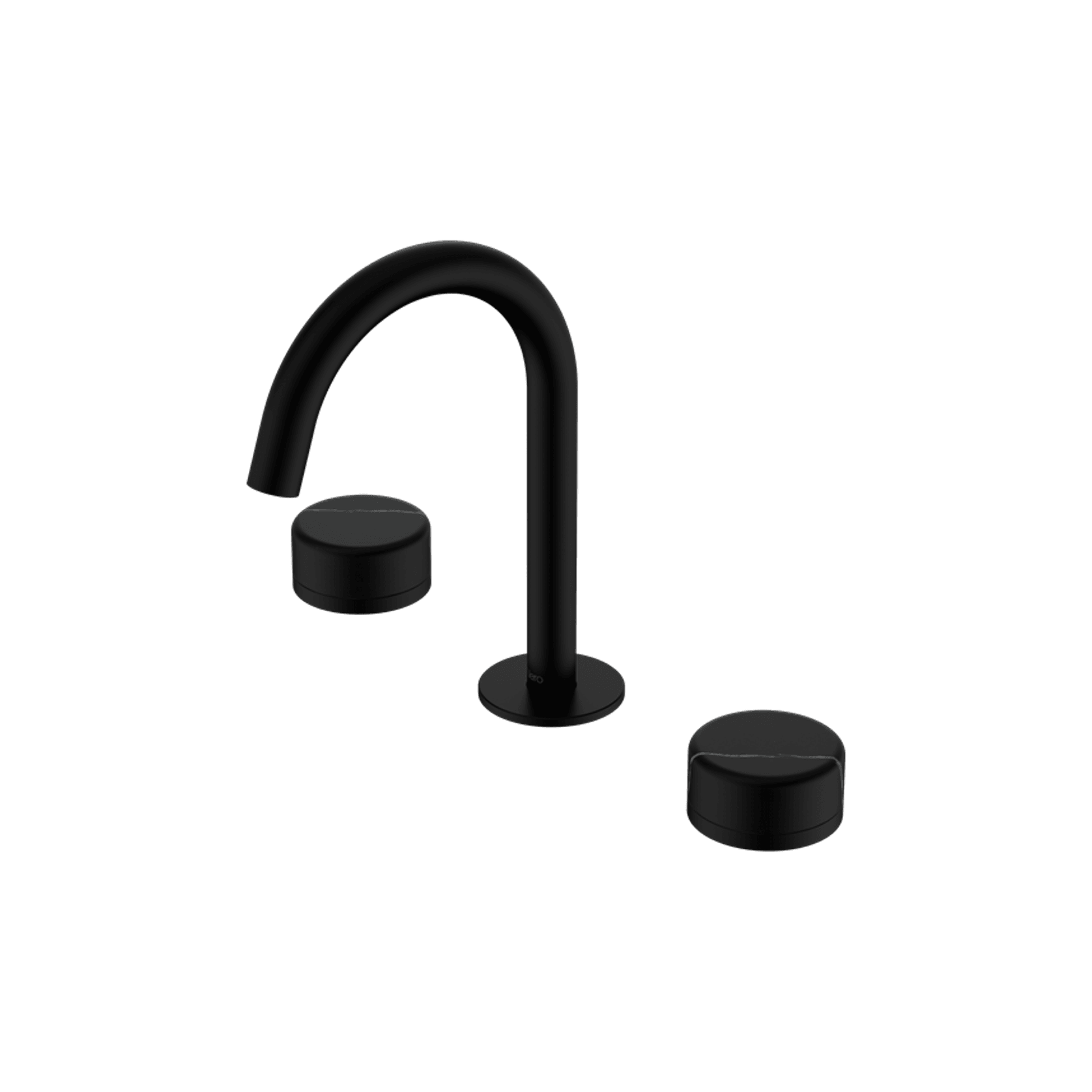 Serenity Basin Set Arc Spout With Marquina Black Handle Matte Black gallery detail image