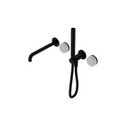 Serenity Shower System Spout Carrara Handle And Slim Shower Matte Black gallery detail image