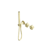 Serenity Shower System Metal Handle And Slim Shower Brushed Gold gallery detail image