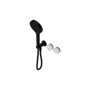 Serenity Shower System Arabescato Corchia Handle And Serenity Hand Shower Matte Black gallery detail image