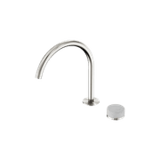Serenity Bath/Kitchen Mixer Arc Spout Carrara Handle Brushed Nickel gallery detail image