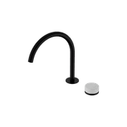 Serenity Bath/Kitchen Mixer Arc Spout Carrara Handle Matte Black gallery detail image