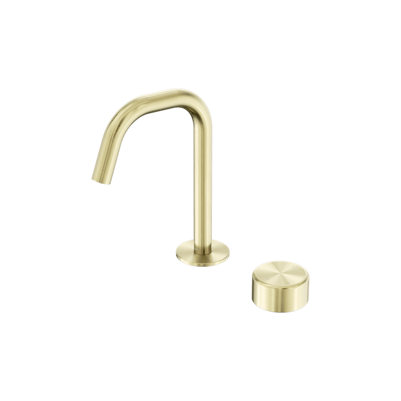 Serenity Basin Mixer Edge Spout Metal Handle Brushed Gold gallery detail image