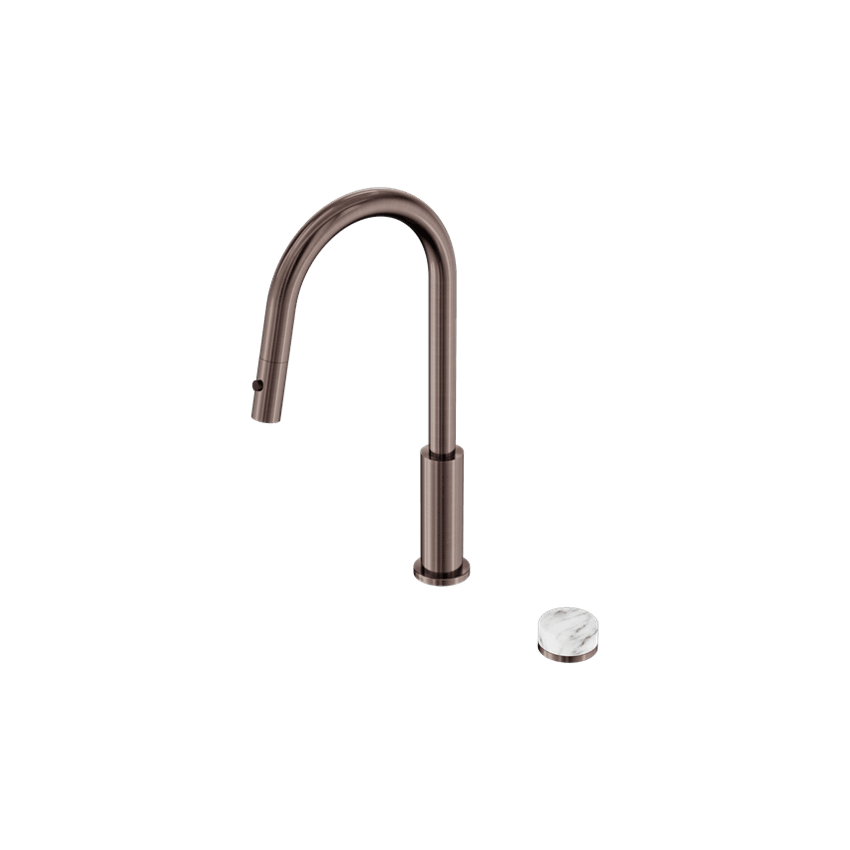 Serenity pull out kitchen Set Arabescato Corchia Handle Brushed Bronze gallery detail image