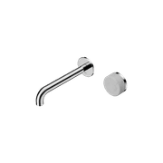 Serenity Wall Basin Mixer 185mm Spout Carrara Handle Chrome gallery detail image