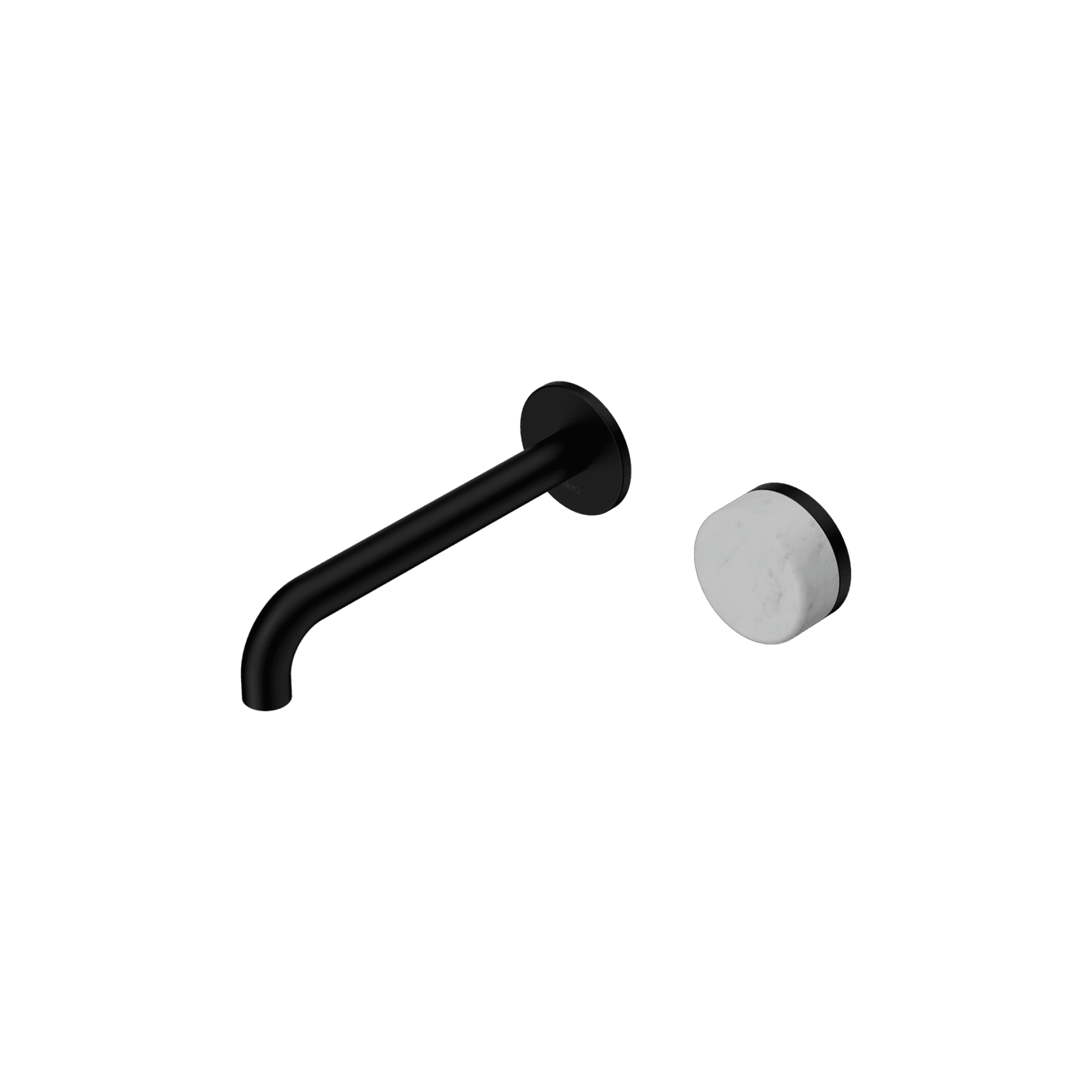 Serenity Wall Basin Mixer 160mm Spout Carrara Handle Brushed Nickel gallery detail image