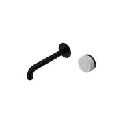 Serenity Wall Basin Mixer 160mm Spout Carrara Handle Brushed Nickel gallery detail image