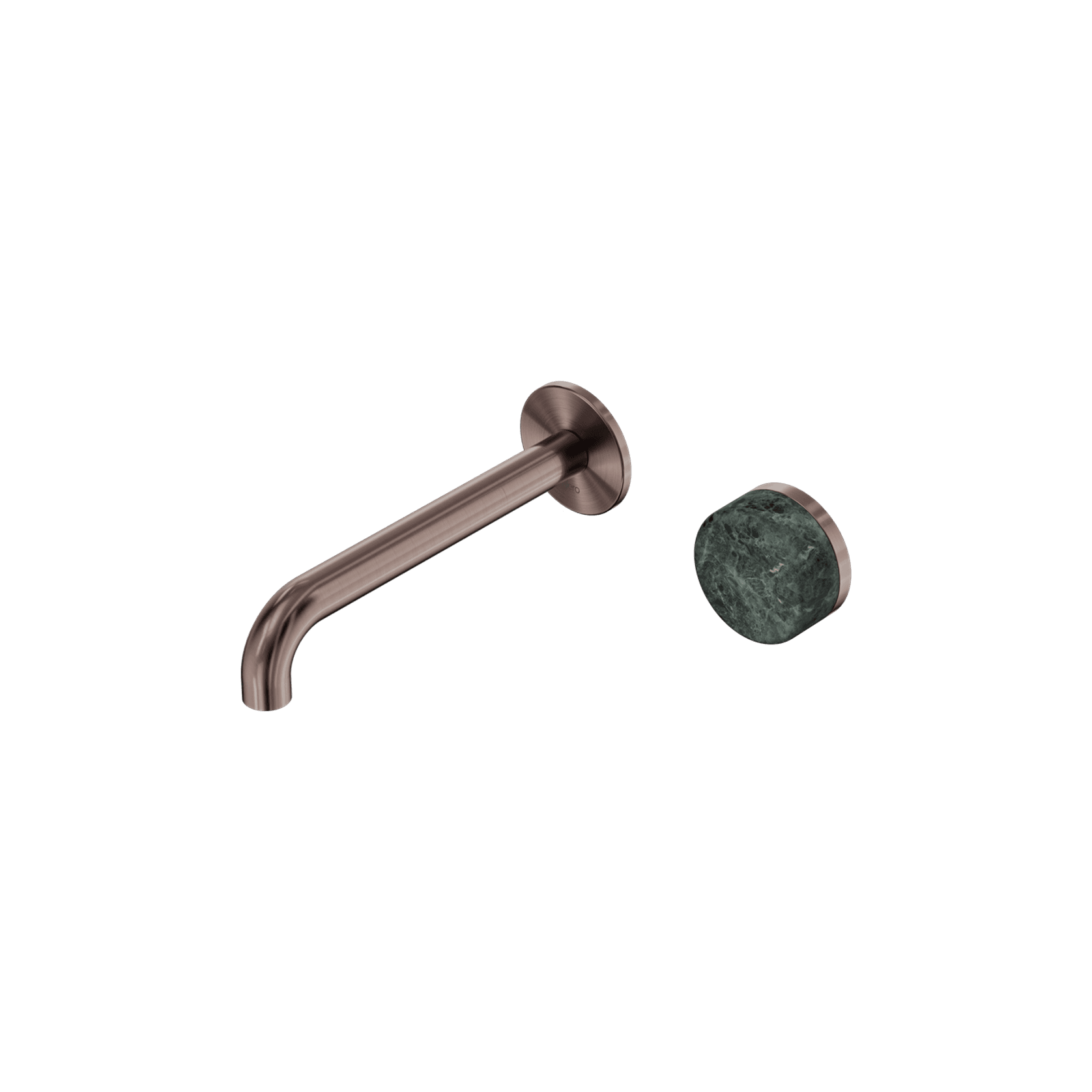 Serenity Wall Basin Mixer 160mm Spout Verde Alpi Handle Brushed Bronze gallery detail image