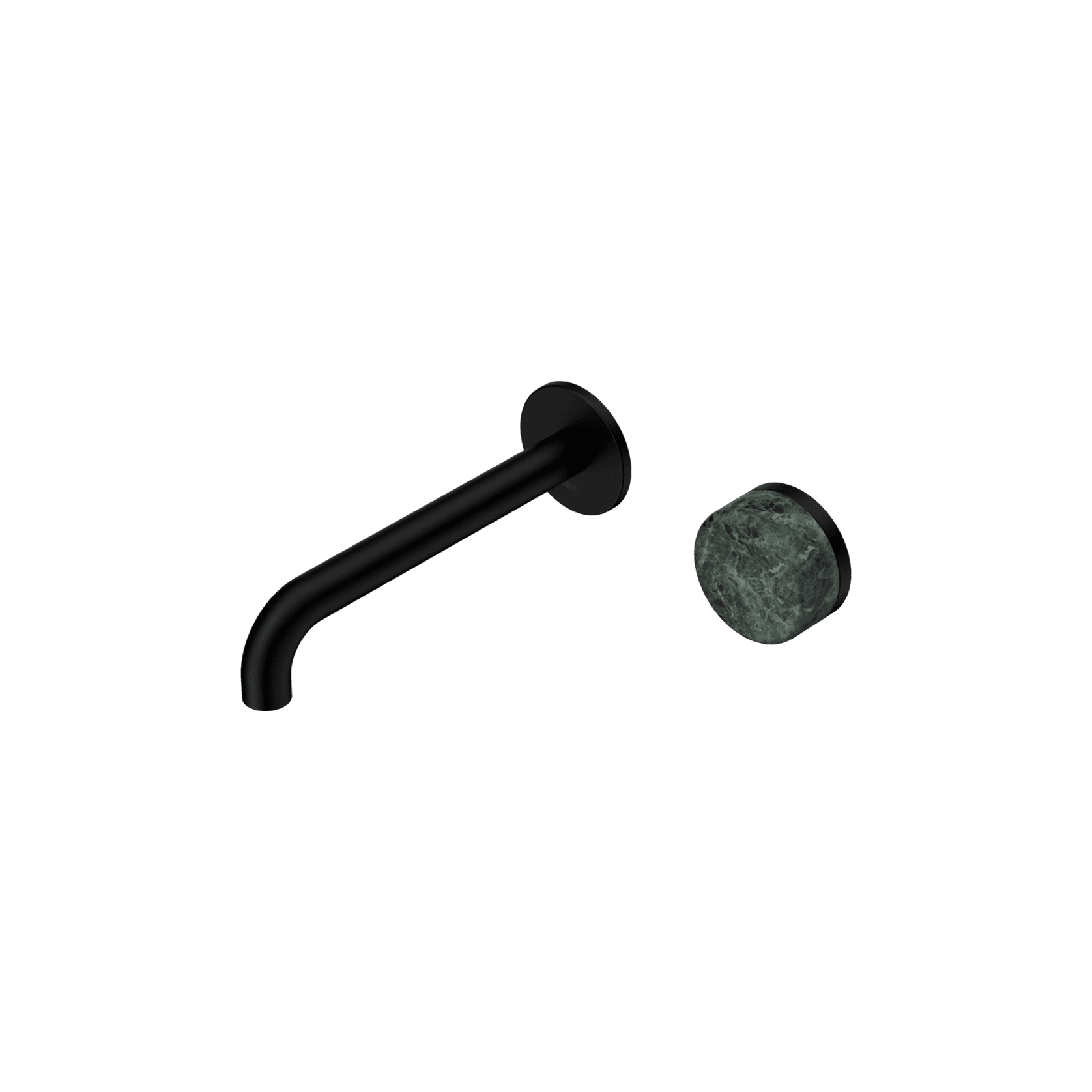 Serenity Wall Basin Mixer 160mm Spout Verde Alpi Handle Matte Black gallery detail image