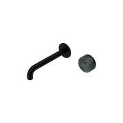 Serenity Wall Basin Mixer 160mm Spout Verde Alpi Handle Matte Black gallery detail image