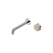 Serenity Wall Basin Mixer 160mm Spout Rome Travertine Handle Chrome gallery detail image
