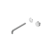 Serenity Wall Basin Mixer 220mm Spout Carrara Handle Chrome gallery detail image