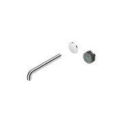 Serenity Wall Basin Mixer 220mm Spout Verde Alpi Handle Chrome gallery detail image