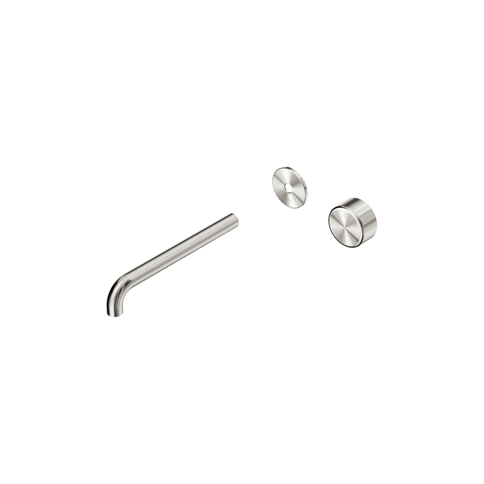 Serenity Wall Basin Mixer 220mm Spout Metal Handle Brushed Nickel gallery detail image