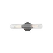 Bay 2 Light Glass Wall Light - Small in Old Bronze gallery detail image