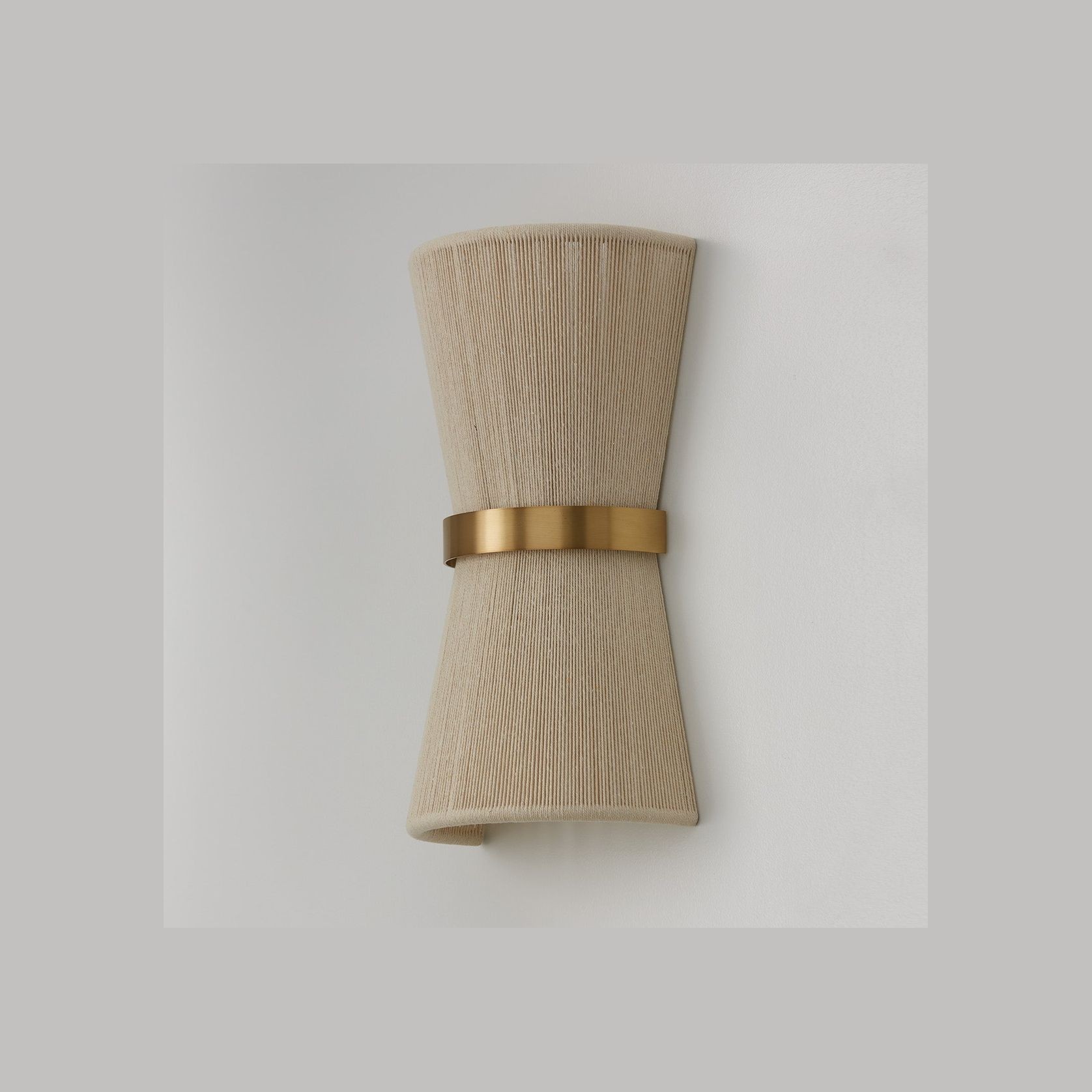 Fisher 2 Light Wall Light in Bleached Rope gallery detail image