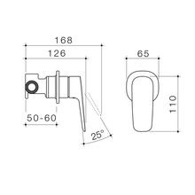 Contura II Bath/Shower Mixer  | Brushed Brass gallery detail image