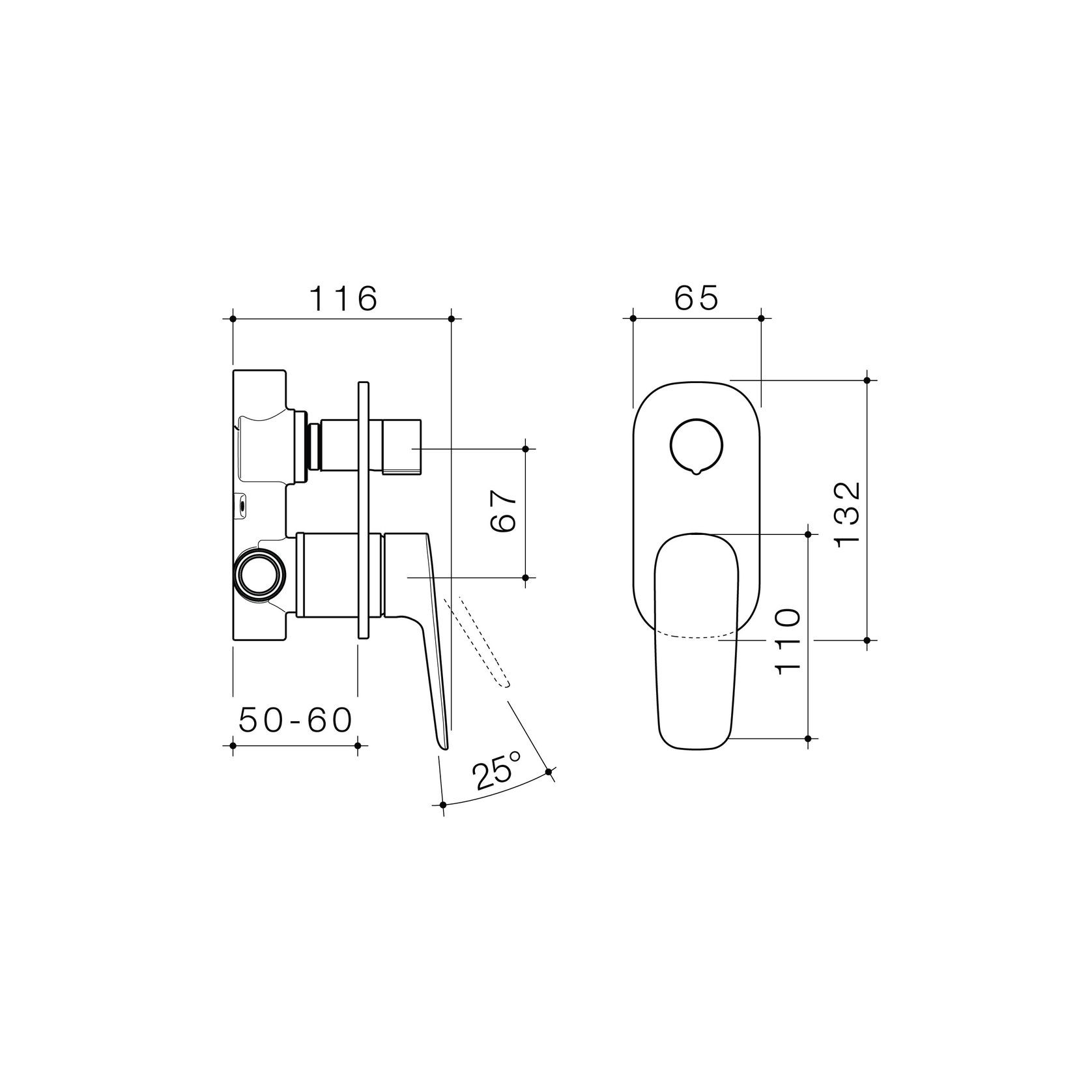 Contura II Bath/Shower Mixer with Diverter  | Chrome gallery detail image