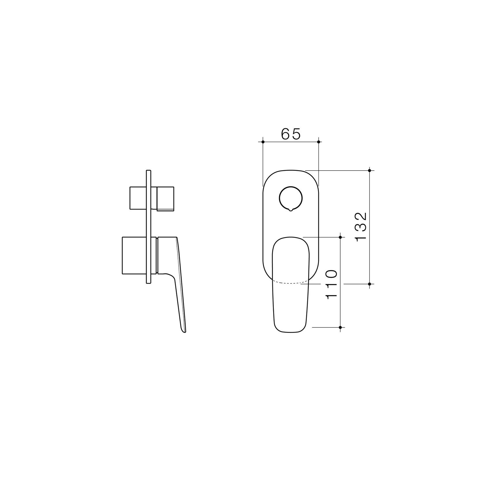 Contura II Bath/Shower Mixer with Diverter - Trim Kit  | Brushed Brass gallery detail image