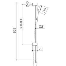 Contura II Rail Shower  | Brushed Bronze gallery detail image