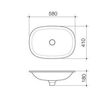 Contura II Undercounter Basin  | White gallery detail image