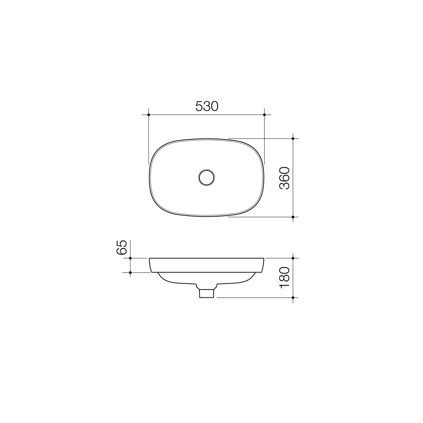 Contura II 530mm Inset Basin | Matte Clay gallery detail image