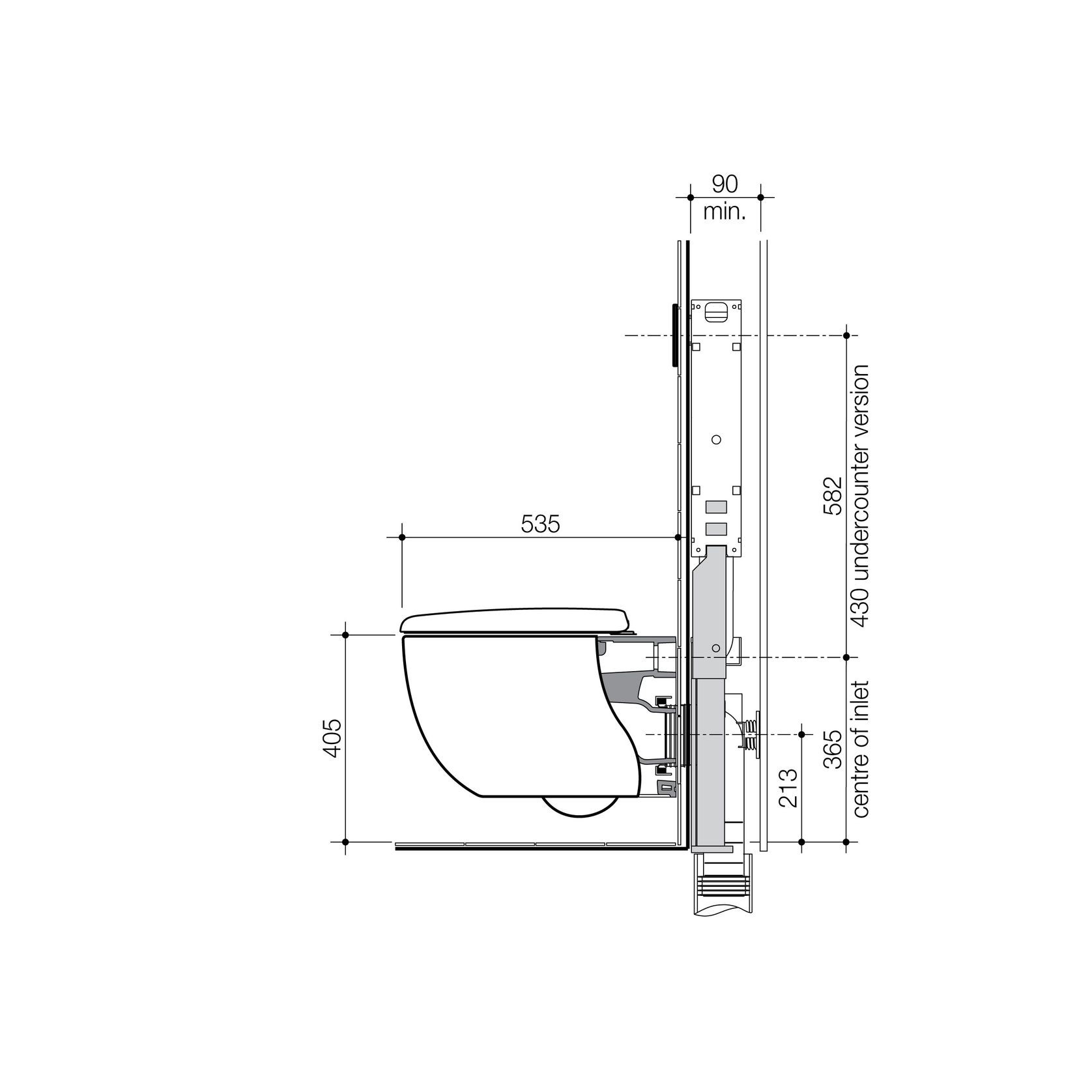 Contura II Cleanflush® Wall Hung Invisi Series II® Suite GermGard® UC | Matte White gallery detail image