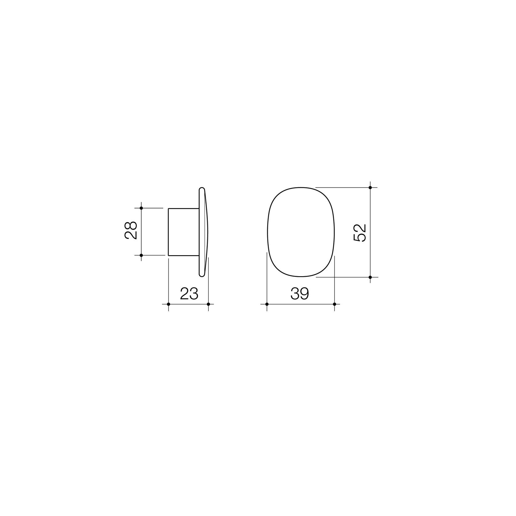 Contura II Robe Hook - Small  | Matte Black gallery detail image