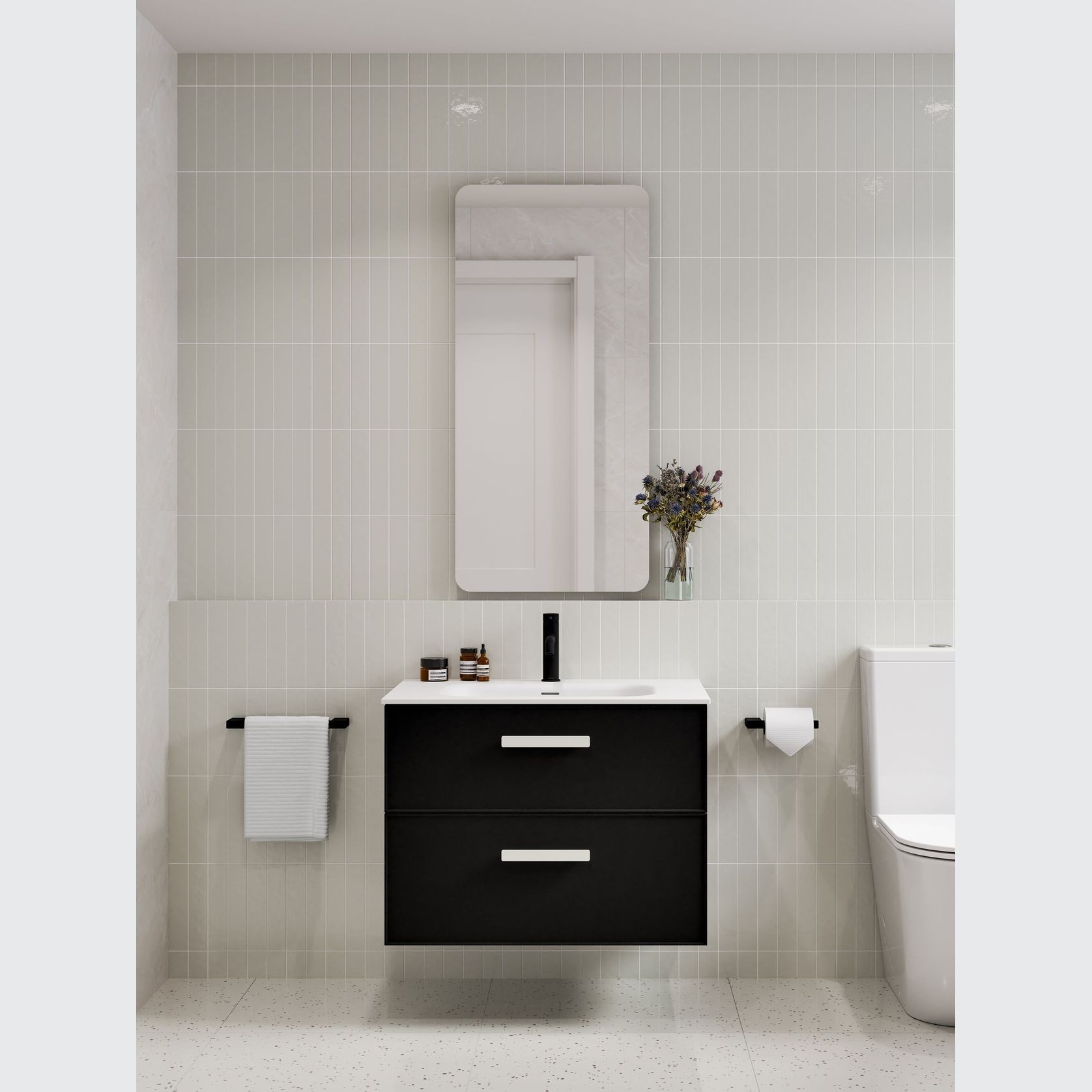 LINEARE 750 DOUBLE DRAWER VANITY | AXEL DRAWER FRONT gallery detail image