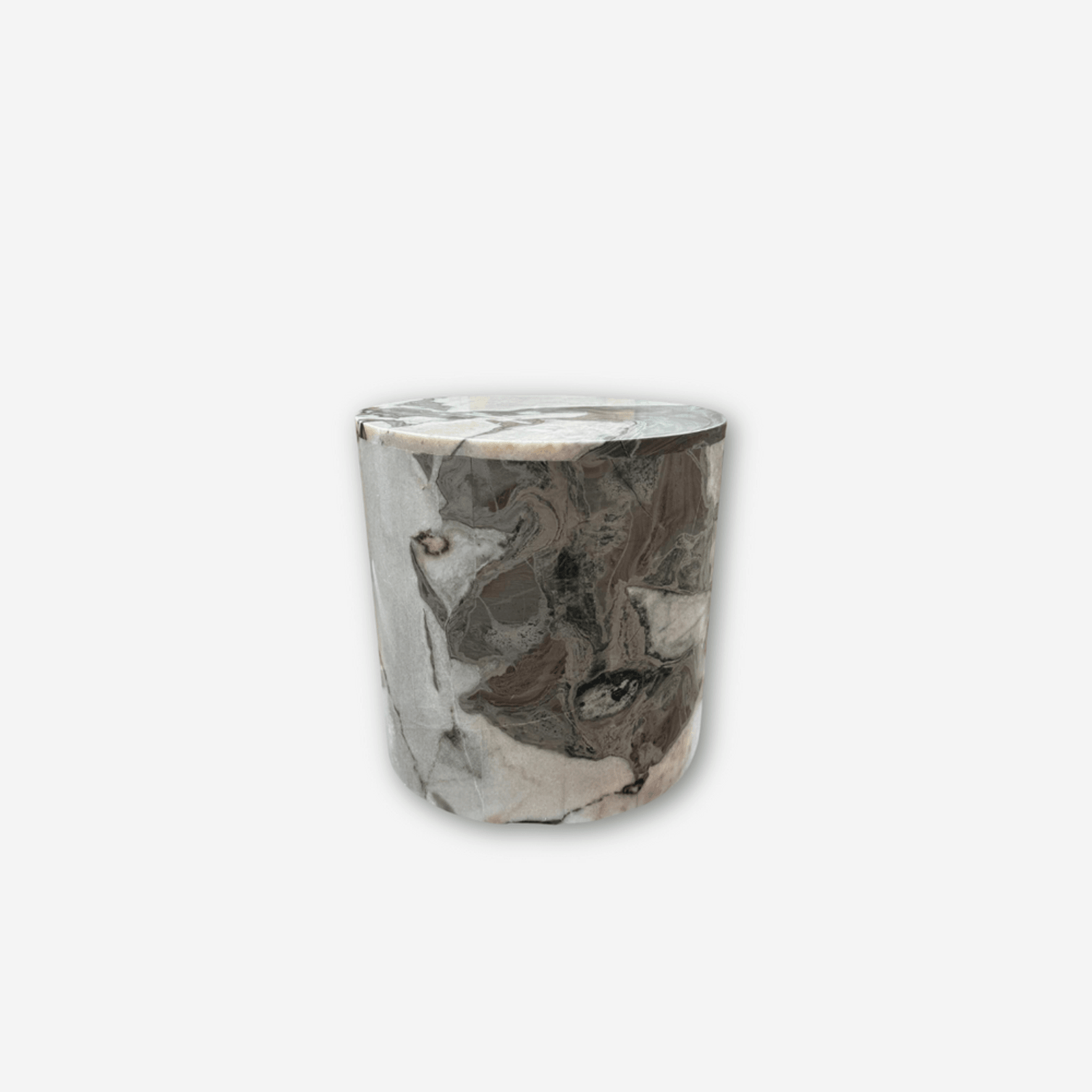 Rounded Side Table - Milky Blue Marble | Natural Stone Co. gallery detail image