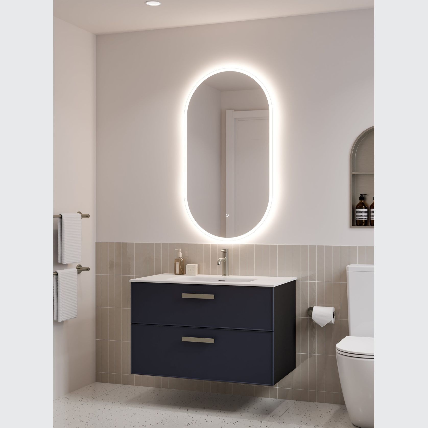 LINEARE 900 DOUBLE DRAWER VANITY | AXEL DRAWER FRONT gallery detail image