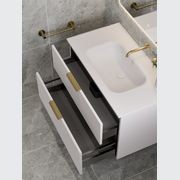LINEARE 900 DOUBLE DRAWER VANITY | PILLAR DRAWER FRONT gallery detail image