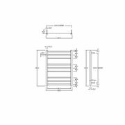 Round Heated Towel Ladder 900x650mm gallery detail image