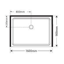 Premier Frameless Alcove Sliding Door Shower 900x1600x900 gallery detail image