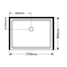 Adjustable Frameless Pivot Alcove 900x1700x900 gallery detail image