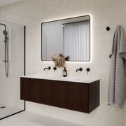 Aria 1500 Double Basin Wall Hung Vanity | Inset Basin gallery detail image