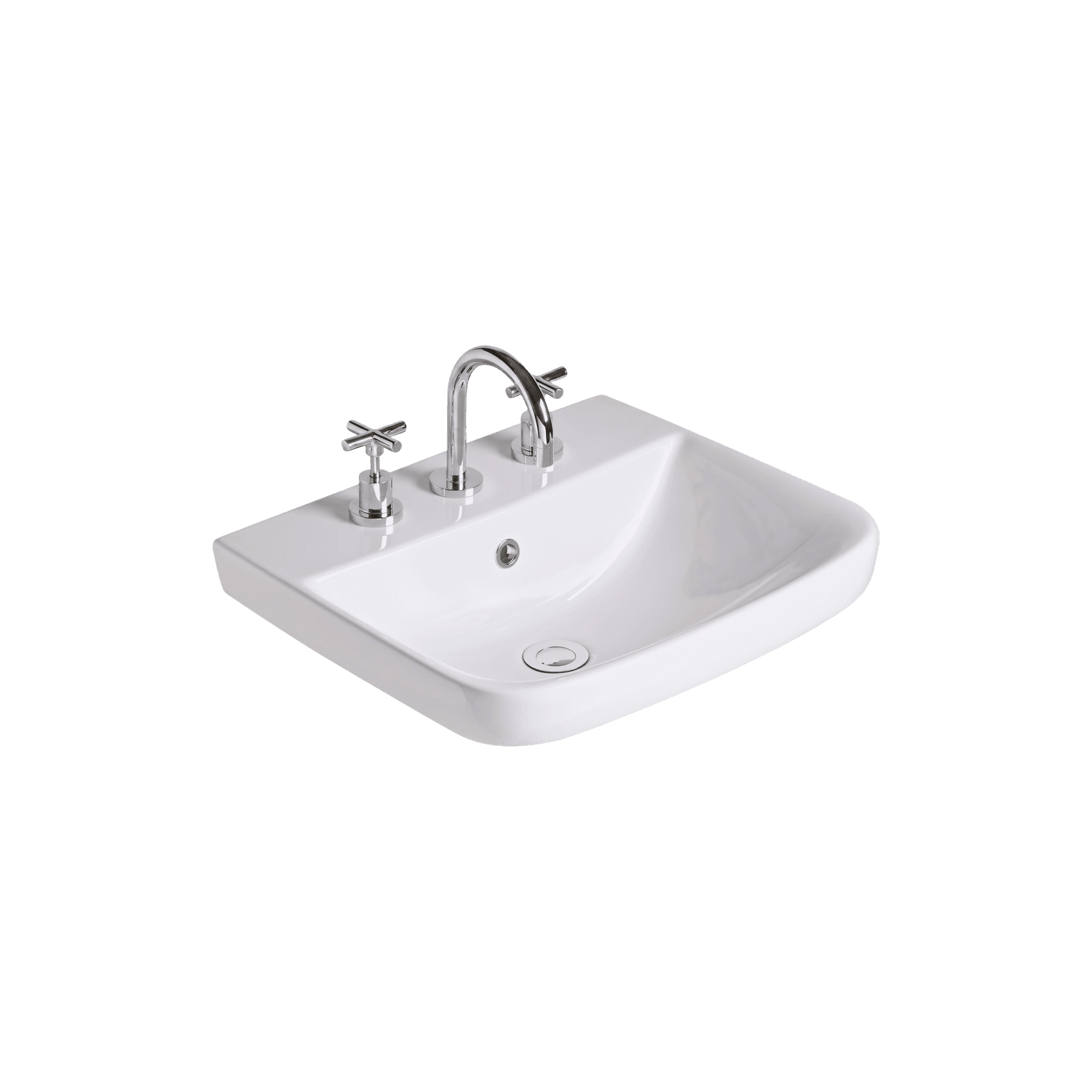 Cygnet 500 Semi Inset Basin - 3 Taphole - Overflow gallery detail image