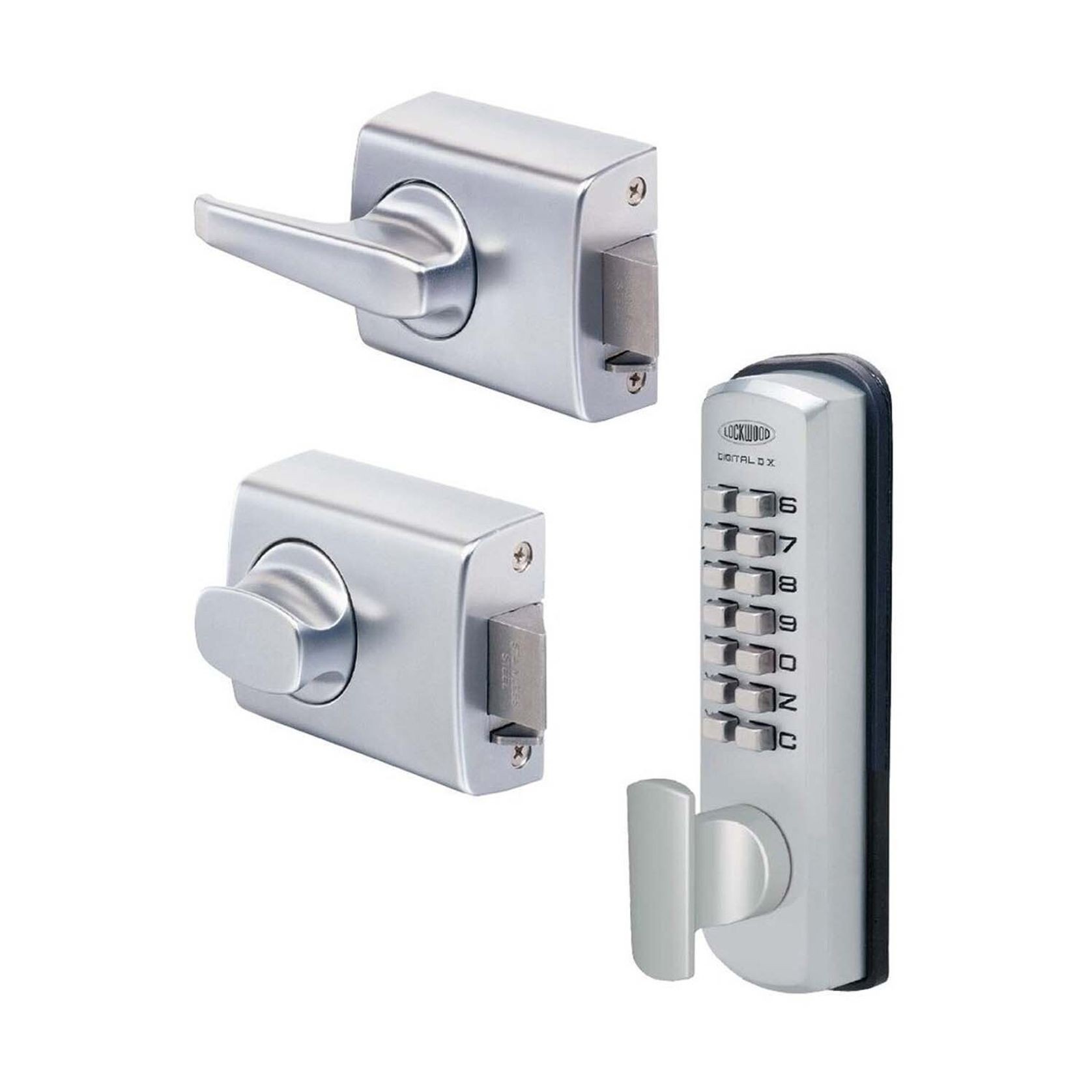 Lockwood Digital Lockset Knob Open Out Strike 002-4KDXSC gallery detail image
