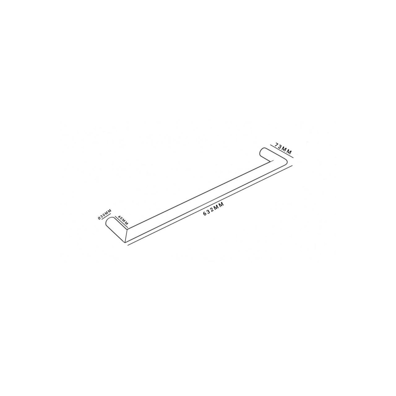 Arc Horizontal Heated Towel Rail 632mm gallery detail image