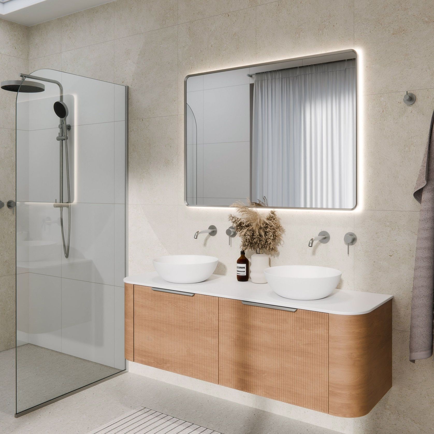 Aura Rectangle 1150 x 850 LED Mirror gallery detail image