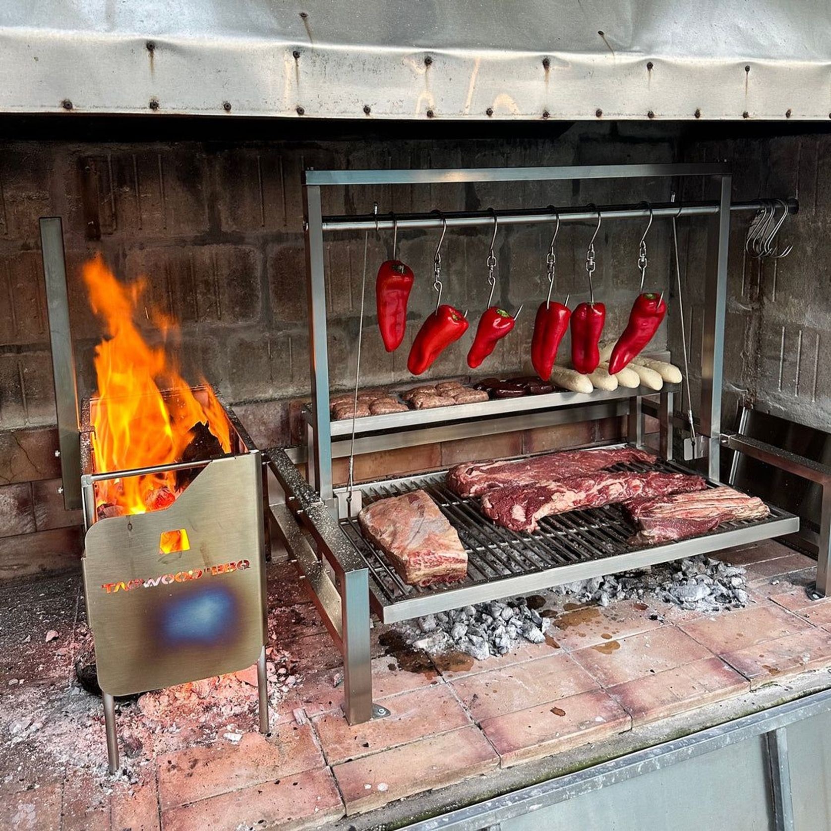 Tagwood BBQ09SS Insert-Style Argentine Parrilla Grill gallery detail image