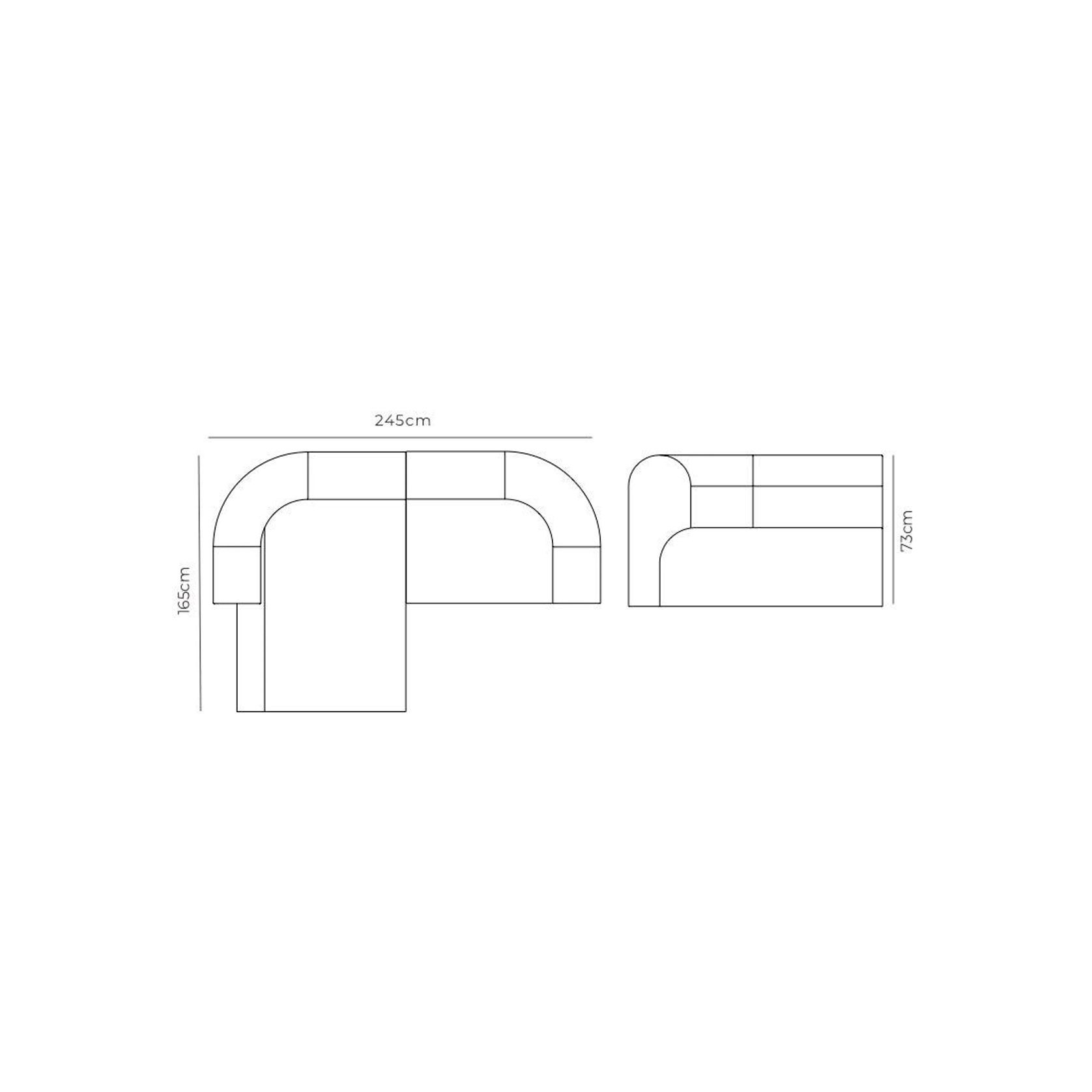 Berg 3 Seater LHF Chaise Sofa - Eden Leaf gallery detail image