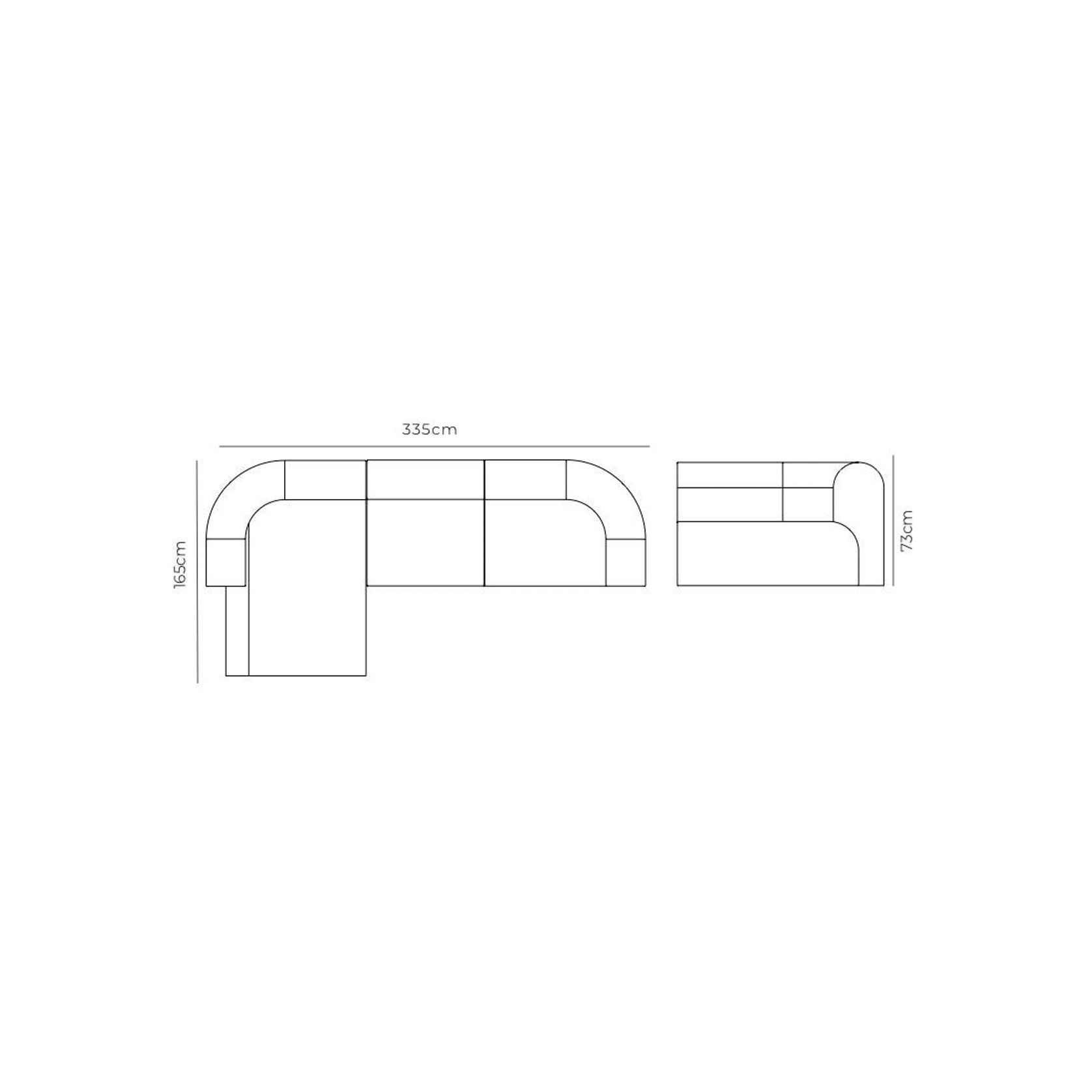 Berg 4 Seater LHF Chaise Sofa - Eden Leaf gallery detail image