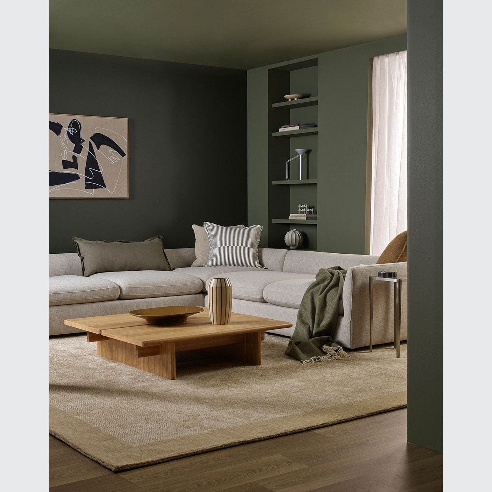 Mayfair Wool/Linen Floor Rug - Wheat gallery detail image