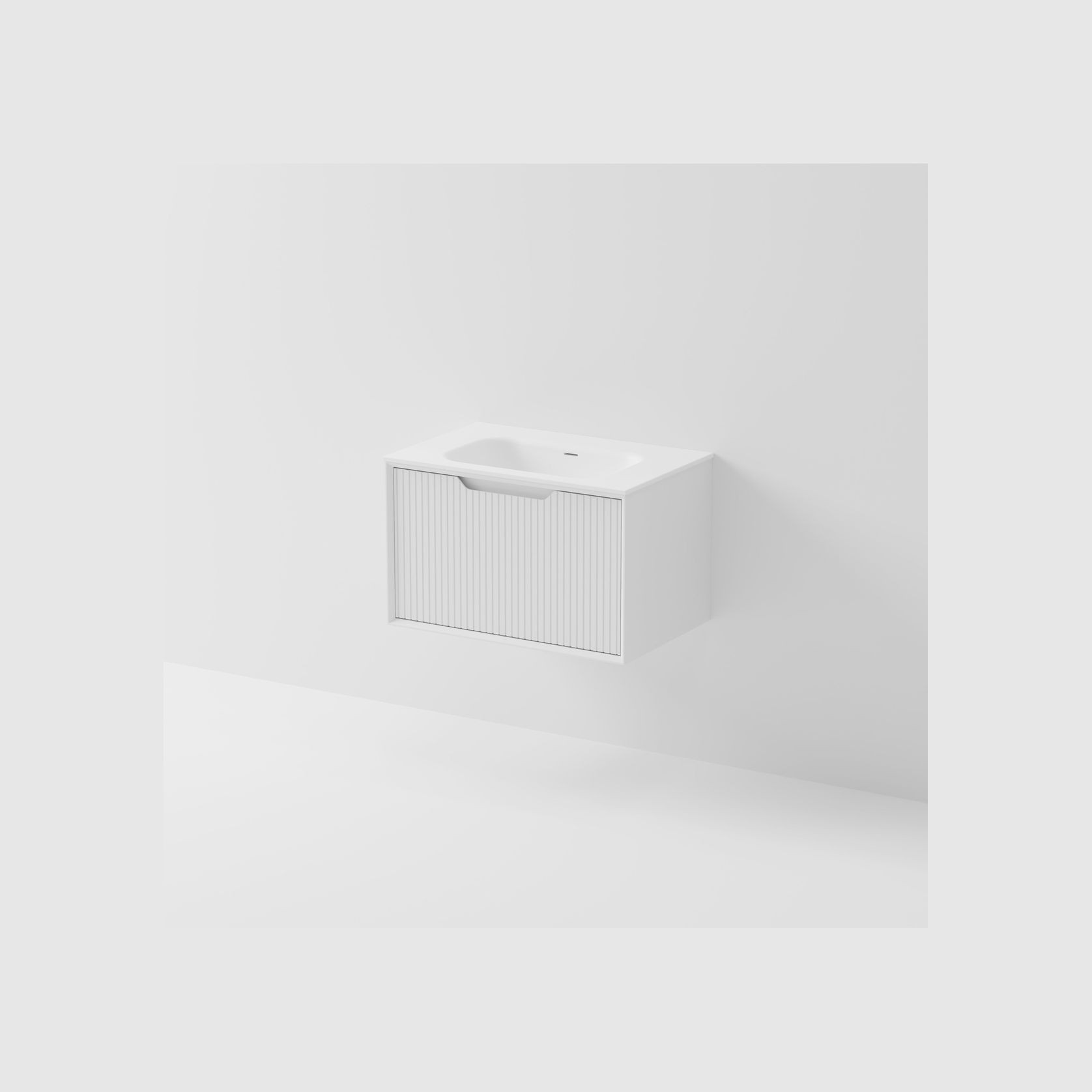 Aria 750 Wall Hung Vanity | Inset Basin gallery detail image