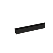Buddy 18 x 18mm Shower Glass Channel Matt Black gallery detail image
